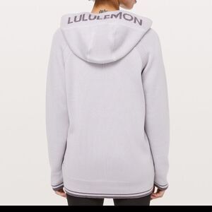 NWT New LULULEMON Soothe Away Logo Hoodie Sweater Stargaze SRGZ Gray Purple 6